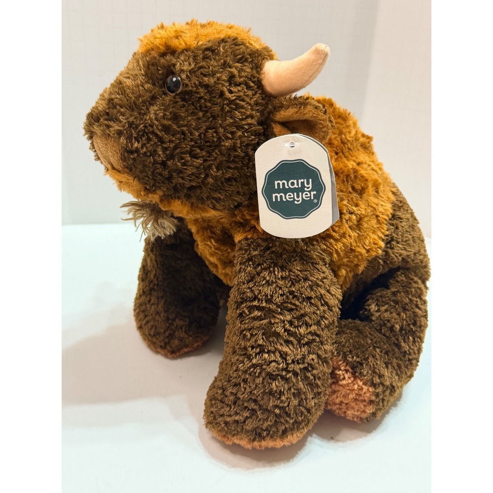 Mary Meyer Marshmallow Zoo Buffalo Plush Stuffed Animal Brown Tan 13 Inch NWT